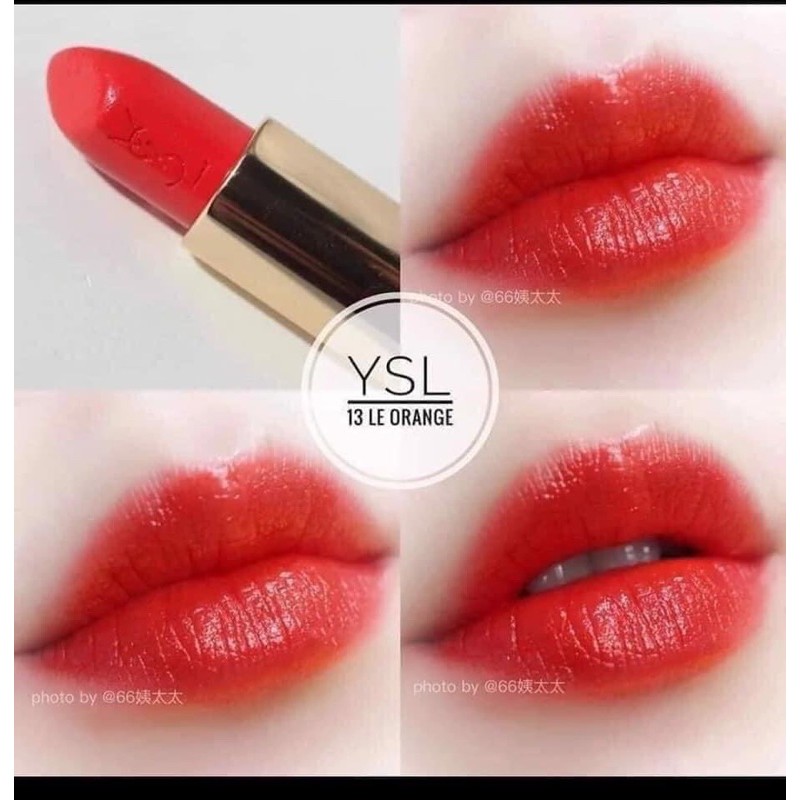 Son YSL 13 Le Orange Màu Đỏ Cam