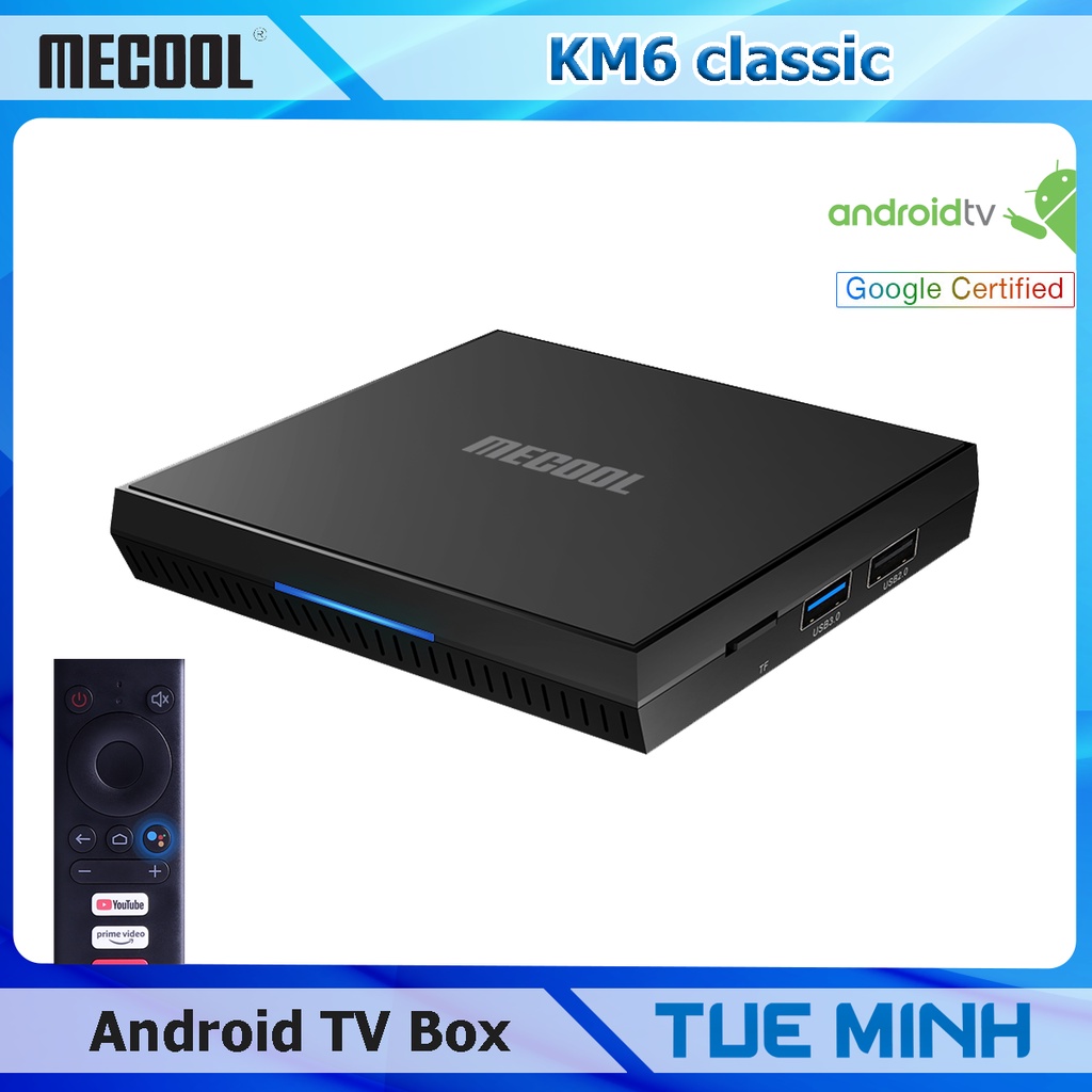 Android TV Box Mecool KM6 Classic - Ram 2GB, Bộ nhớ 16GB, Amlogic S905X4, AndroidTV 10 CE