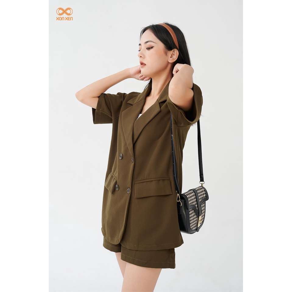 Set Đồ Nữ Set Áo Blazer Quần Short Nữ Sang Trọng XONXEN SHOP HUẾ Freesize mã 2028