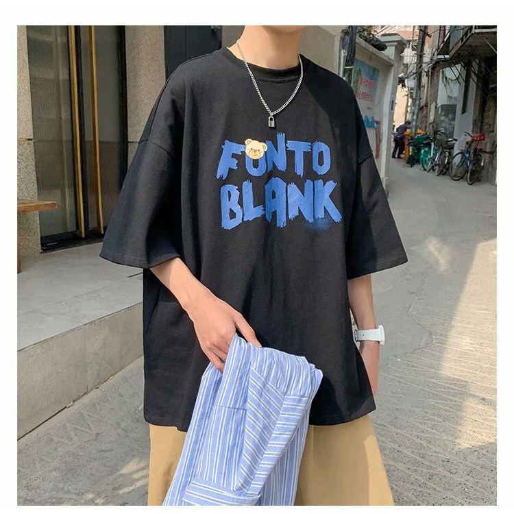 Áo Thun Ngắn Tay Form Rộng Phong Cách Năng Động Cá Tính Size M-5XL