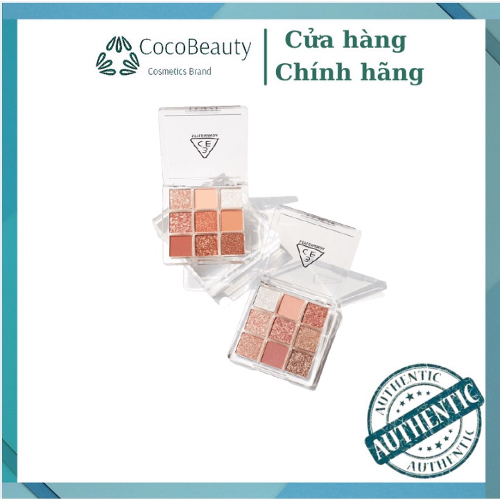 [HÀNG CHÍNH HÃNG] Bảng Phấn Mắt 3ce Multi Eye Color Palette 9 Màu Trang Điểm Chuyên Nghiệp 7g