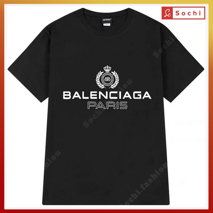 Áo thun cổ tròn tay ngắn nam, áo phông cotton tay ngắn nam in hình Balenclaga hiệu Sochi fashion chất mát mịn  CZ612
