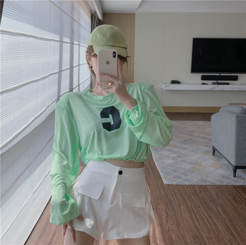 Áo Thun Lửng Tay Dài Dáng Rộng Vải Mỏng Thời Trang Mùa Hè Cho Nữ