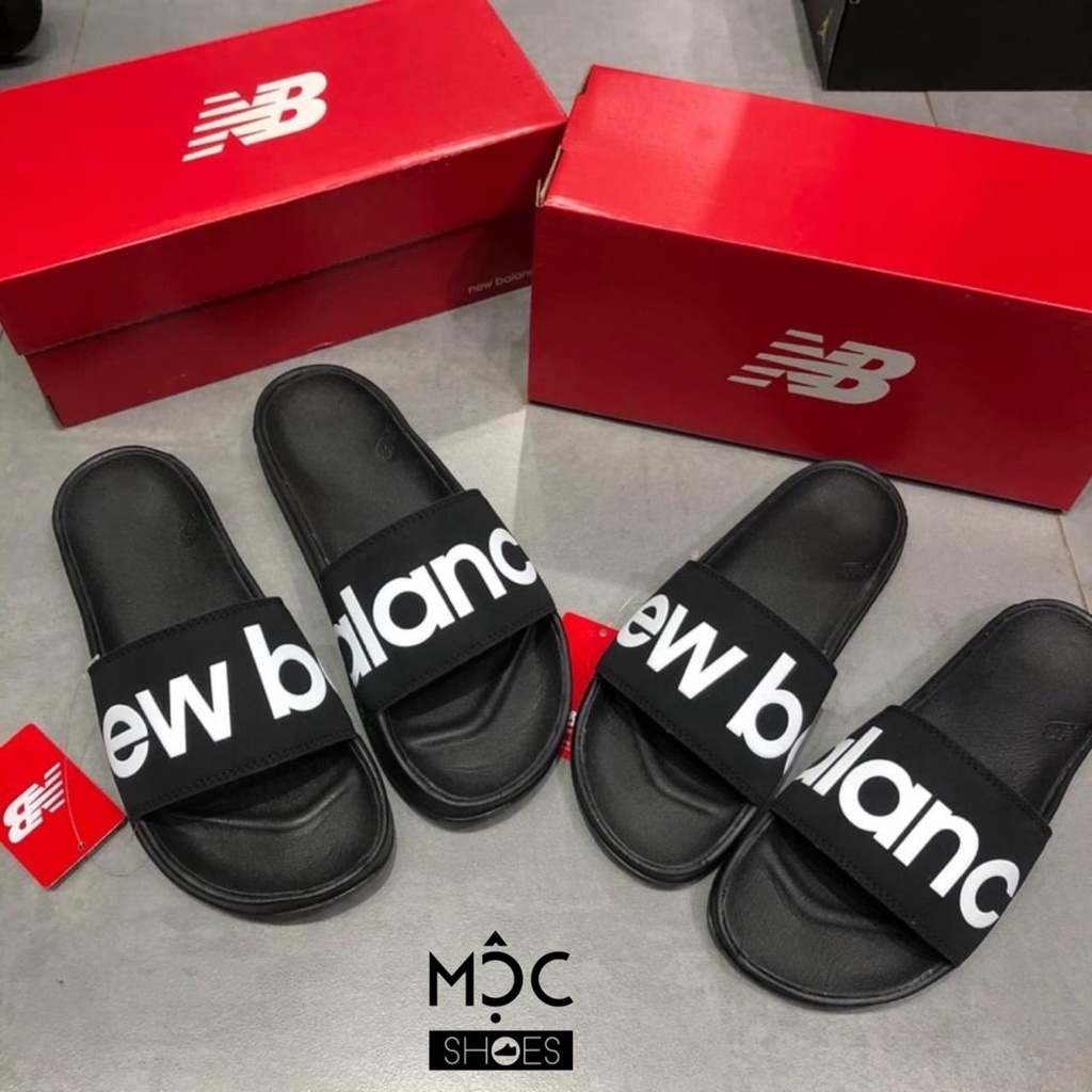 [CHÍNH HÃNG] DÉP NEW BALANCE - Đen Logo TRẮNG - *REAL-AUTHENTIC* - SMF200BK