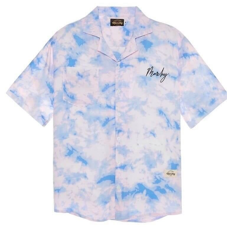 Áo Sơ Mi Lụa Loang Màu Unisex From Over Size [VMX01]