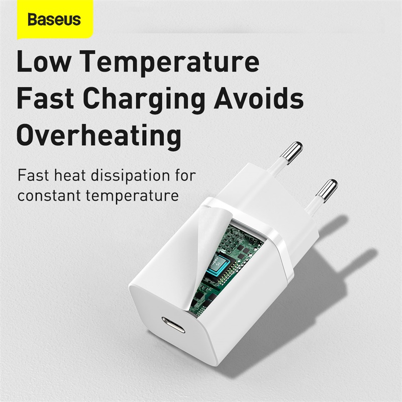 Củ sạc Baseus 30W Super Si USB C cho  12 11 Pro Type C QC 3.0 PD 3.0 Sạc nhanh Bộ sạc điện thoại di động Samsung Xiaomi