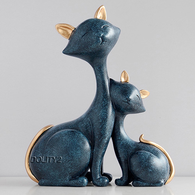 Cat Figurine Home Decor Crafts Modern Statue Desktop Birthday Gift
