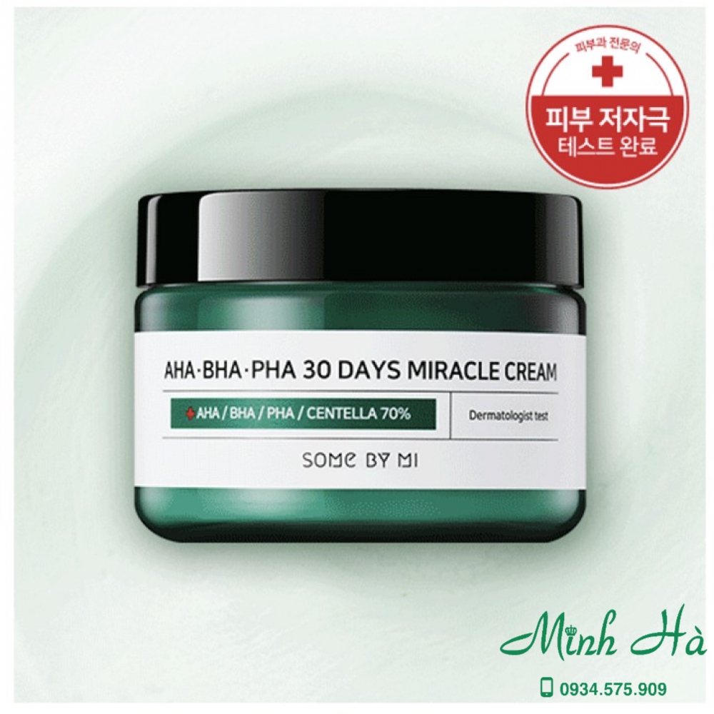 Kem dưỡng Some By Mi AHA-BHA-PHA 30 Days Miracle Cream 50g hỗ trợ giảm mụn hiệu quả