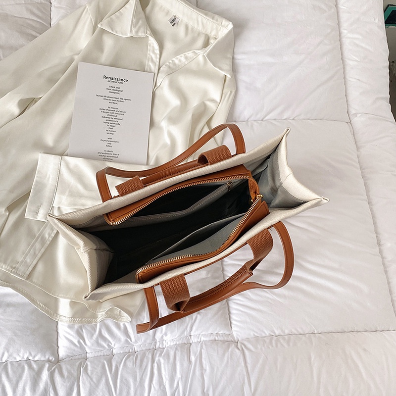 Túi Xách Tote Cỡ Lớn Phong Cách Retro Thời Trang