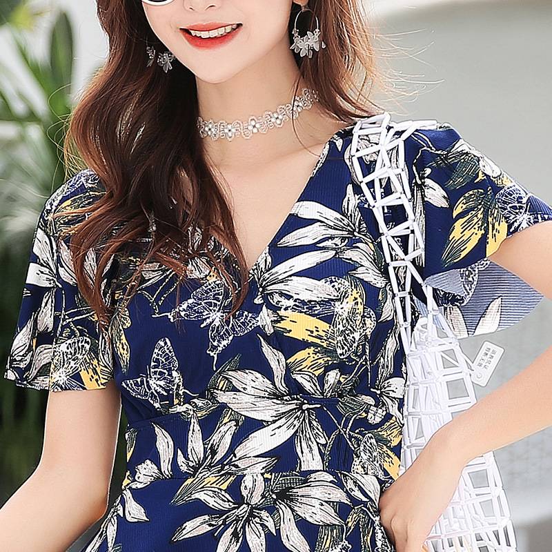 Kết nối đồ bơi, đồ bơi thời trang in, áo tắm nữ bảo thủ Hàn Quốc mỏng | BigBuy360 - bigbuy360.vn