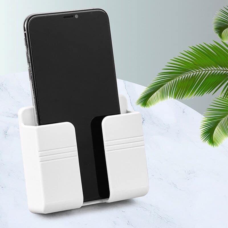 Set 2 Giá Đỡ Điện Thoại Dán Tường, Remote Điều Khiển Treo Tường Đa Năng Chất Nhựa Cứng Đẹp