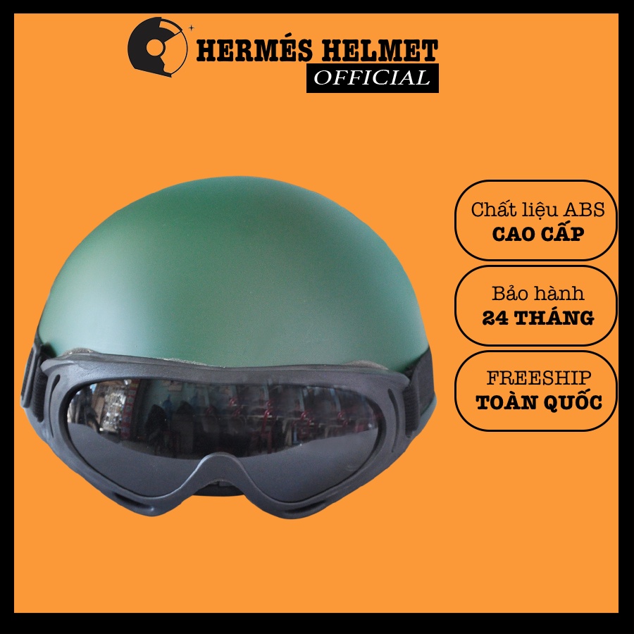 Nón mũ bảo hiểm xe máy nam nữ nửa đầu CHÍNH HÃNG CAO CẤP BAO ĐẬP Hali có kính UV | MÀU SƠN NHÁM By nonbaohiem_chinhhang