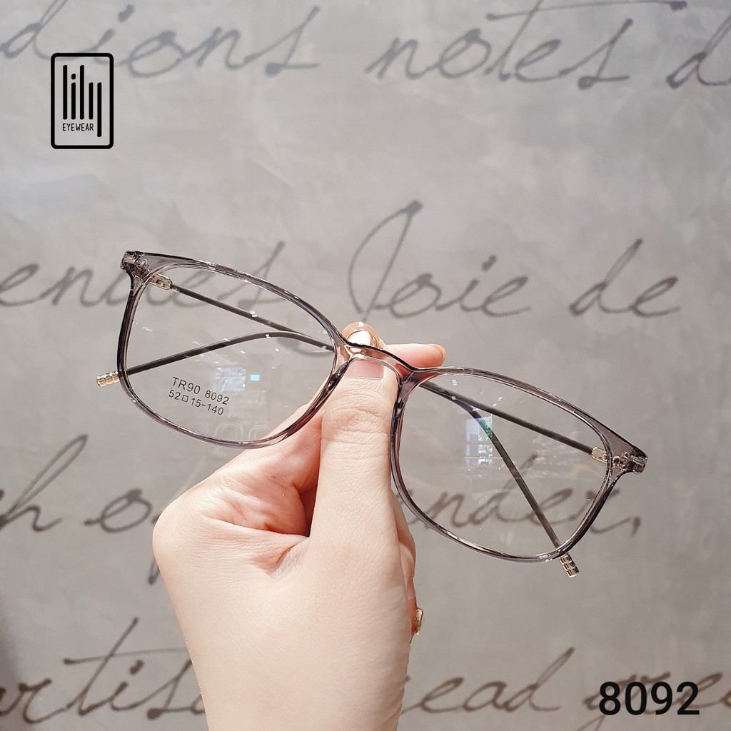  Gọng kính cận Lilyeyewear nam nữ, kiểu dáng mắt vuông, đa dạng màu sắc - 8092