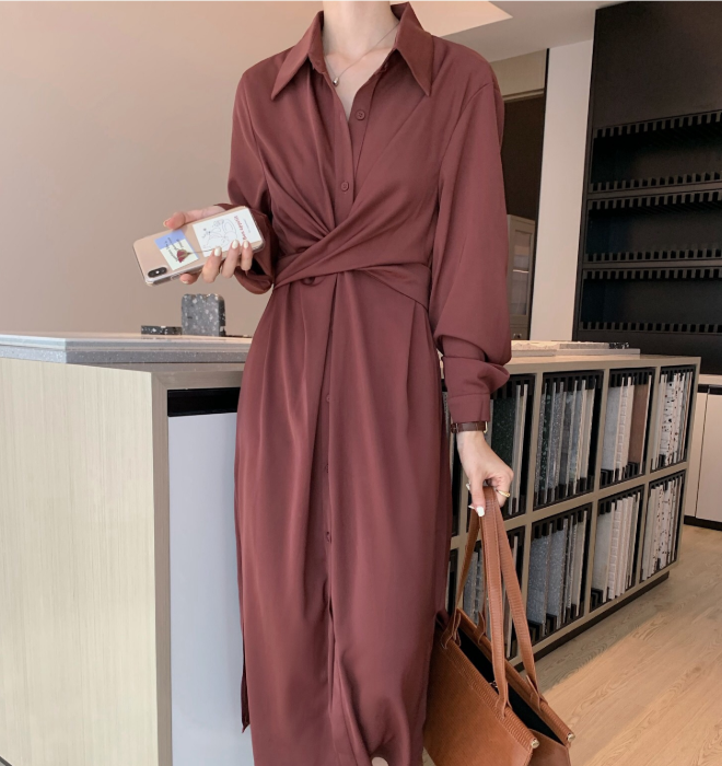 Đầm Sơ Mi Thắt Eo Thanh Lịch Cho Nữ | BigBuy360 - bigbuy360.vn