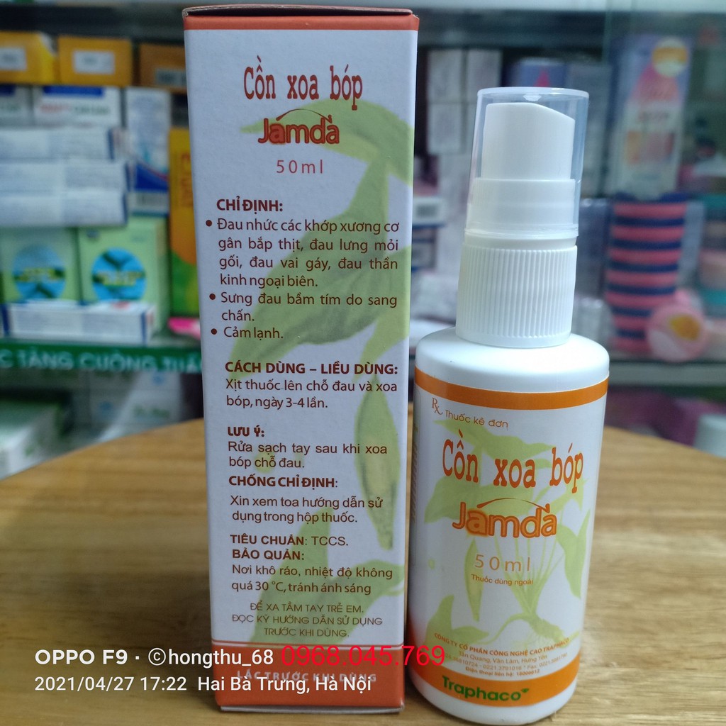 CỒN XOA BÓP JAMDA lọ 50ml