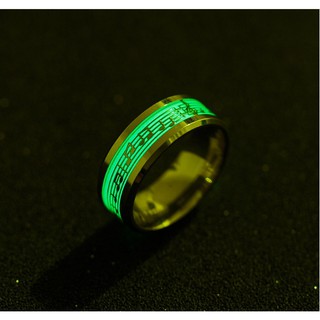 Nhẫn nam dạ quang phát sáng phong cách Âu Mỹ NN041