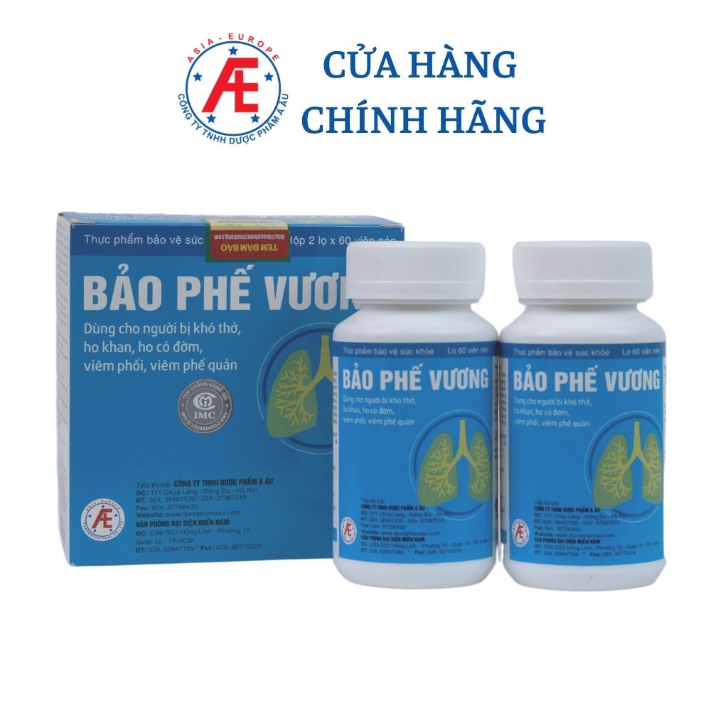 Bảo phế vương hỗ trợ giảm ho có đờm hộp 120 viên DƯỢC PHẨM Á ÂU