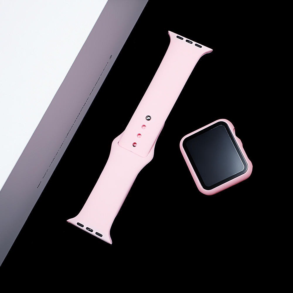 Ốp Apple Watch kèm kính cường lực 2 in 1 bảo vệ mặt đồng hồ Apple watch full size