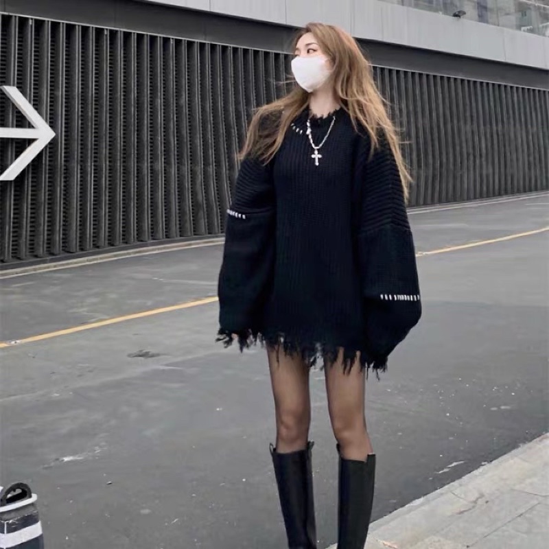 Áo len from rộng Ulzzang