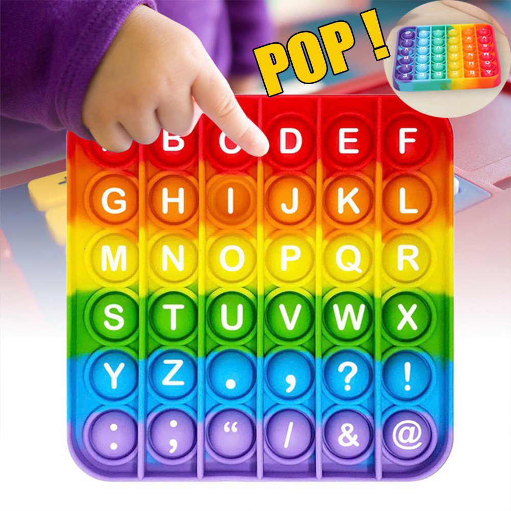 Pop it Push Pops Bong Bóng Đồ Chơi Cầu Vồng Thư Ban Trò Chơi Tư Duy Đào Tạo Xếp Hình Đồ Chơi Thú Vị Cho Trẻ Em Audlt Đảng Trò Chơi
