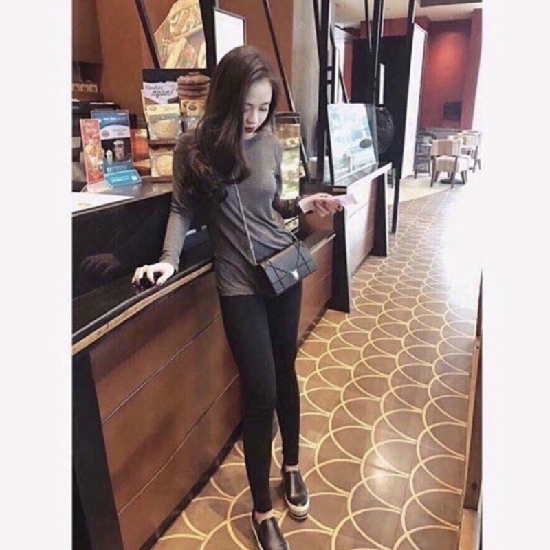 QUẦN LEGGING DÀI VỎ TÍM