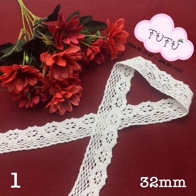 Ren viền cotton bản 3-4cm 10k/m