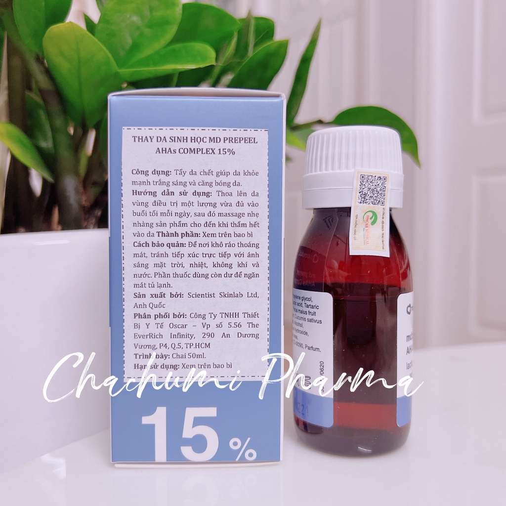 Thay da sinh học trắng da và căng bóng Md:ceuticals Md - AHAS Complex 15%