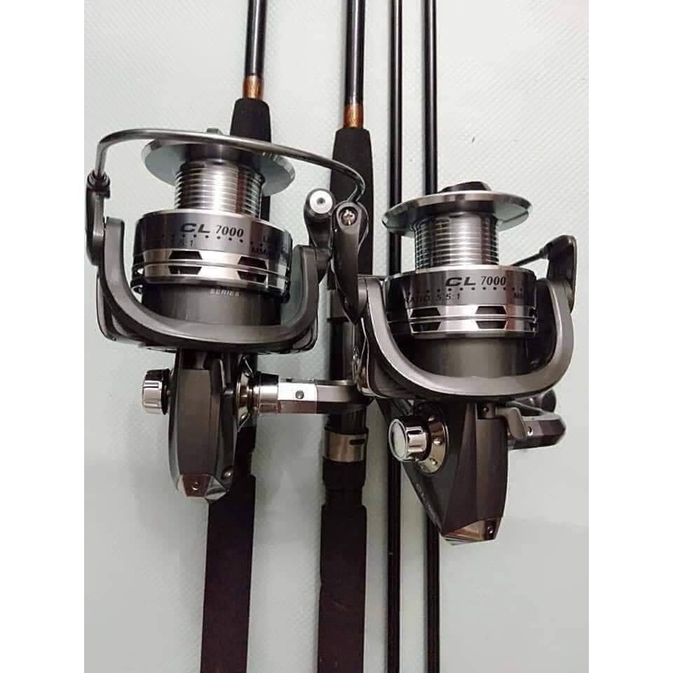 Bộ cần câu shimano 2 khúc 2m7 ,máy kim loại cl 7000 kèm trọn bộ phụ kiện