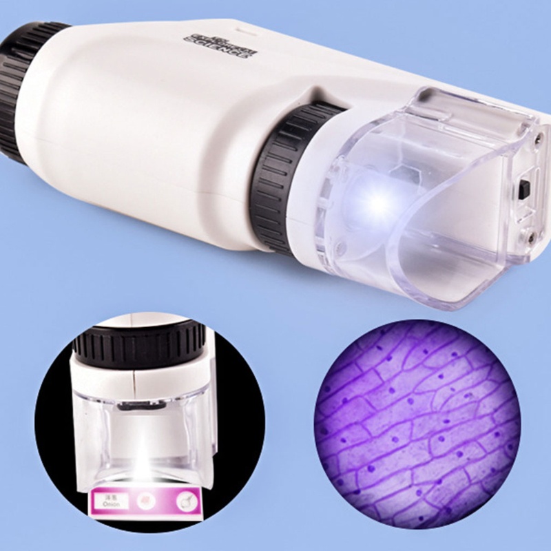 Kính hiển vi bỏ túi khuếch đại 60x-120x có đèn LED ứng dụng trong sinh học y khoa