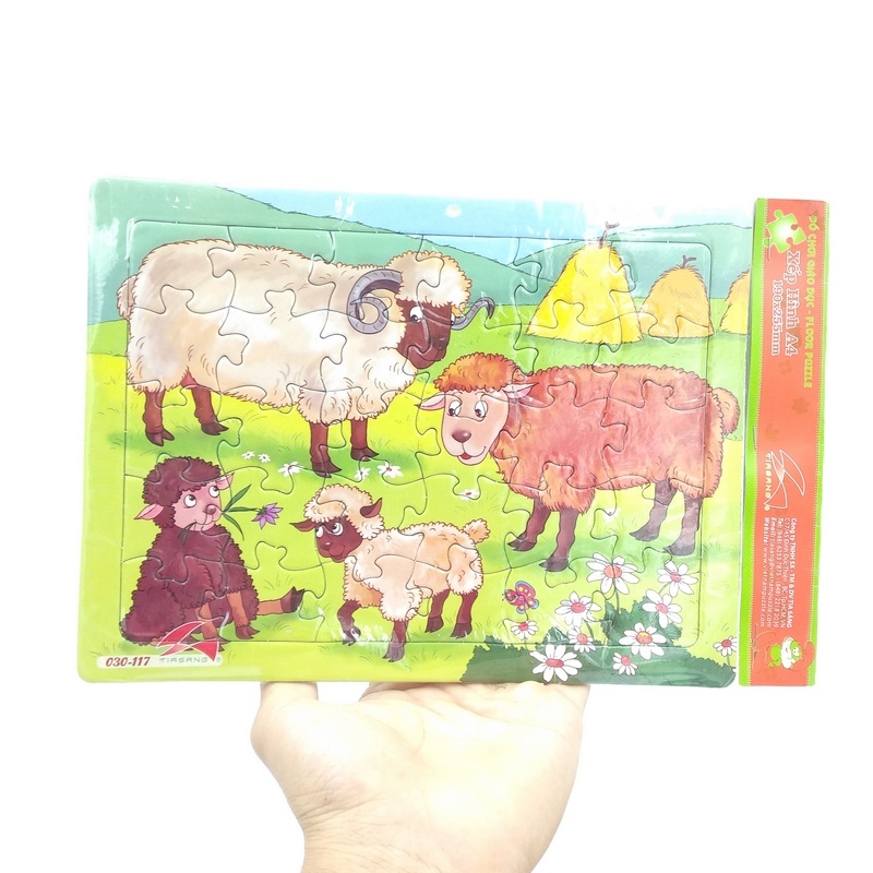 Xếp hình Tia Sáng Đàn cừu (30 Mảnh Ghép) - Tặng kèm tranh tô màu cho bé