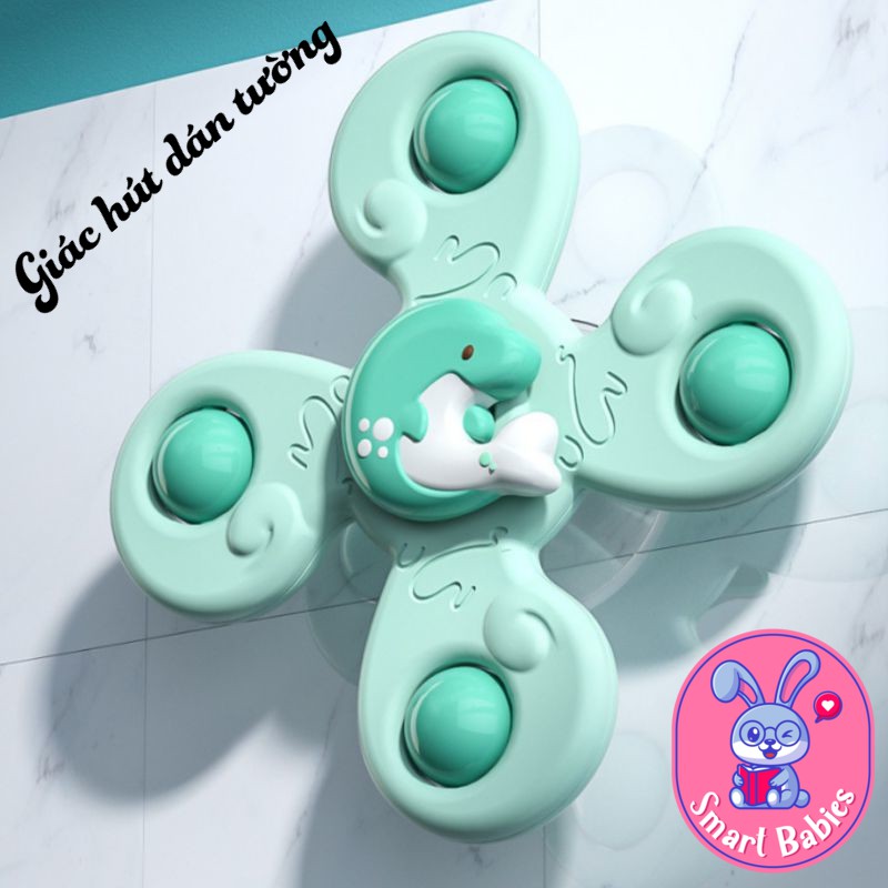 Con quay đồ chơi Spinner dán tường kiểu dáng hoạt hình loại 2 cánh, 3 cánh, 4 cánh cho bé