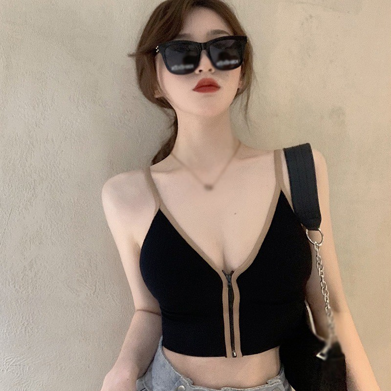 Áo Ngực Thể Thao Có Khóa Kéo Thời Trang Xuân Hè Cho Nữ