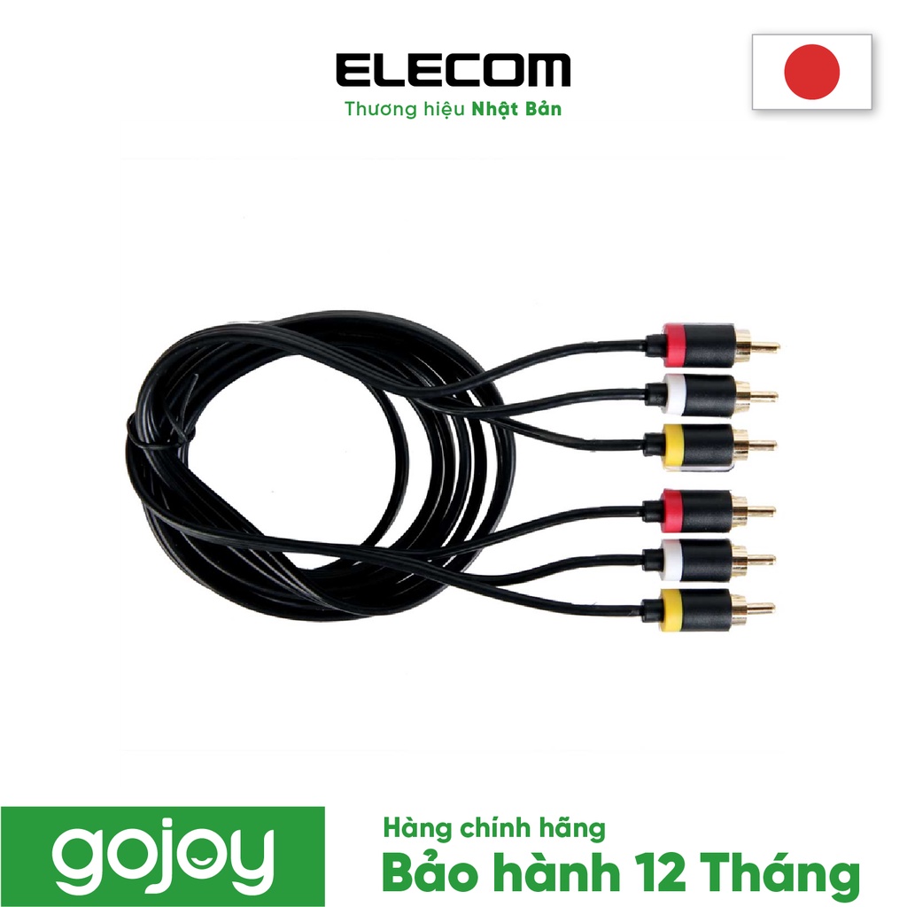 [Mã ELHACE giảm 4% đơn 300K] Cáp AV 3xRCA-3xRCA 2.0M ELECOM DH-WRYN20