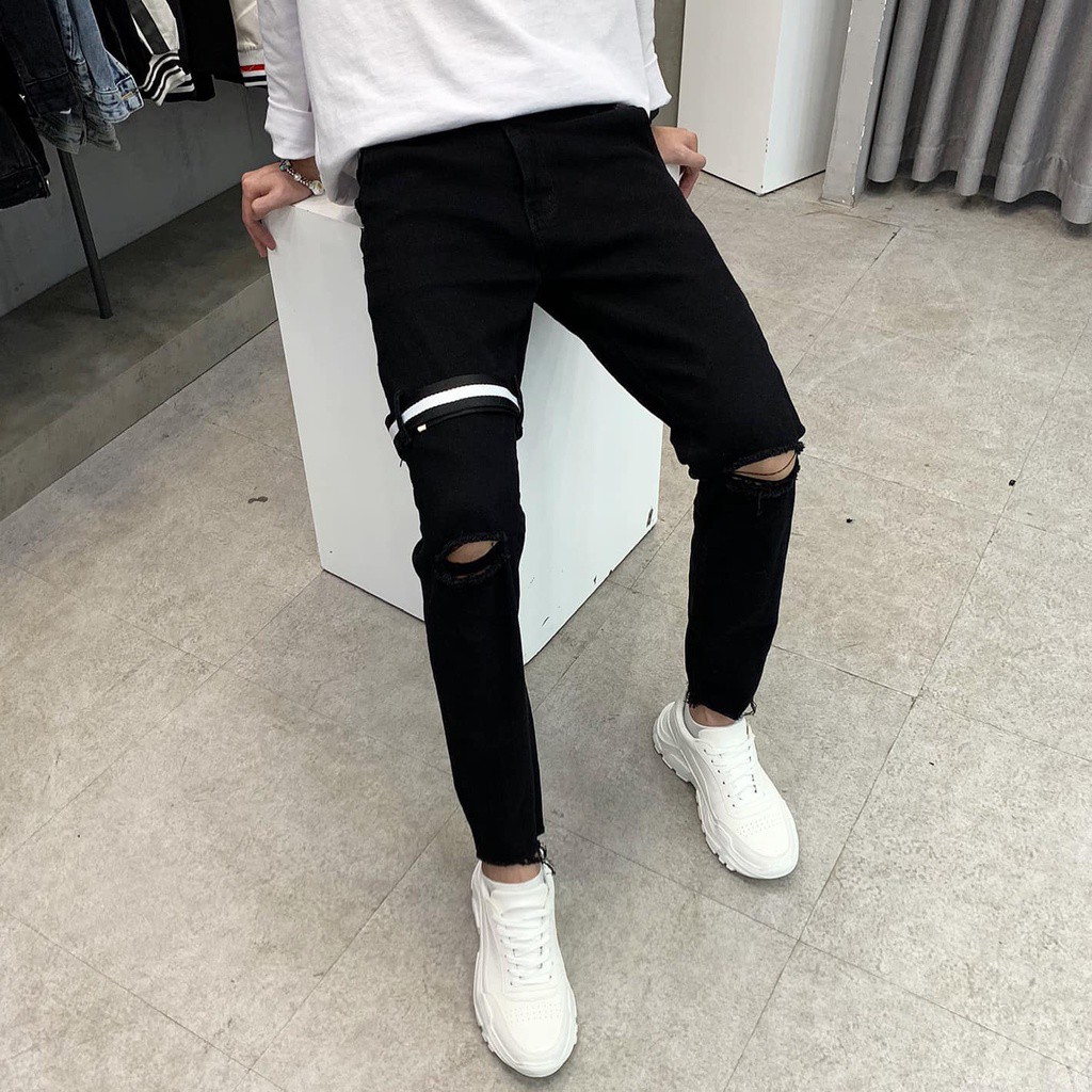 Quần Jean Đen Skinny Nam Chất Bò Cao Cấp Co Giãn Nhẹ ,Trẻ Trung Năng Động From Dáng Hàn Quốc - 2081 - HÀNG