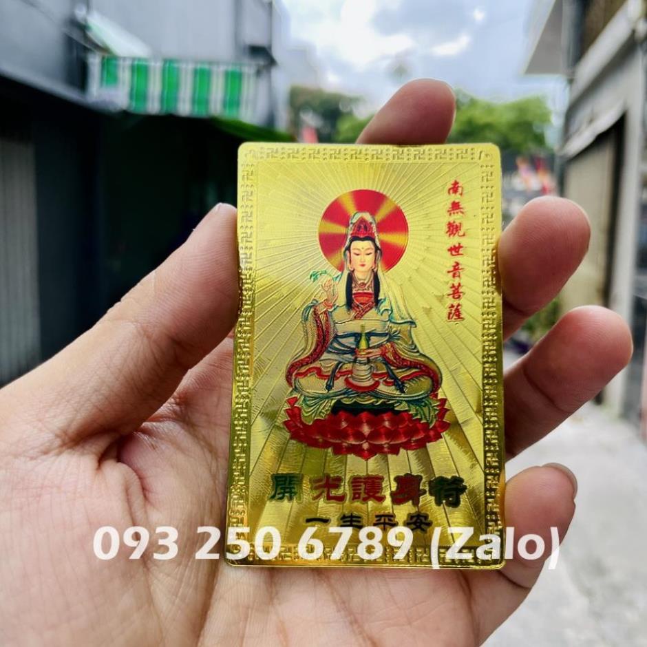 ĐÃ KHAI QUANG] Thẻ Kim Bài Ngũ Lộ Thần Tài , Quan Âm Bồ Tát , Phật ...