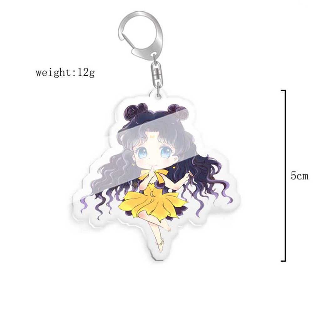 Móc khóa hai mặt bằng acrylic hình Sailor Moon dễ thương