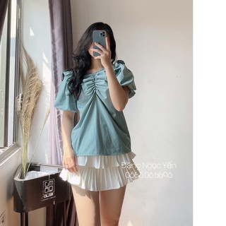 Áo Rúm Ngực Tay Bồng