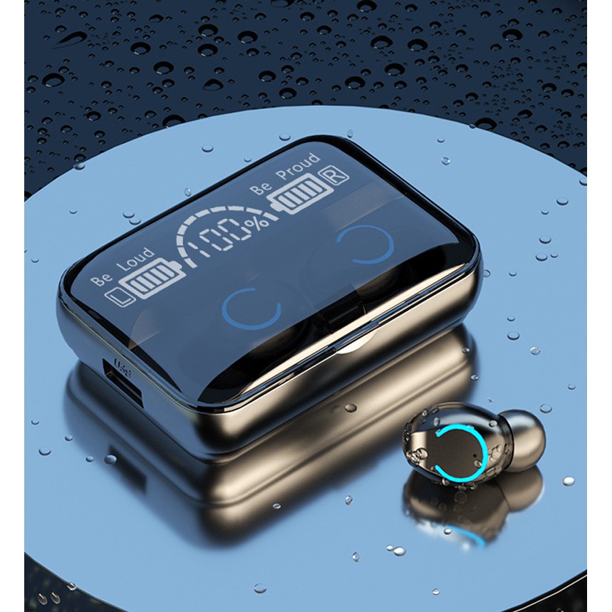 Tai nghe Bluetooth Không Dây F9 TWS 5.1 cảm ứng IPX7 Pin 280h