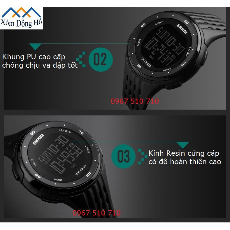 Đồng Hồ Điện Tử Nam Skmei SK219 Chống Nước Thời Trang Kèm Hộp