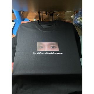 Áo Cotton in hình mắt người yêu theo yêu cầu | My girlfriend is watching you | Chất vải Cotton dày dặn Oversize nam nữ