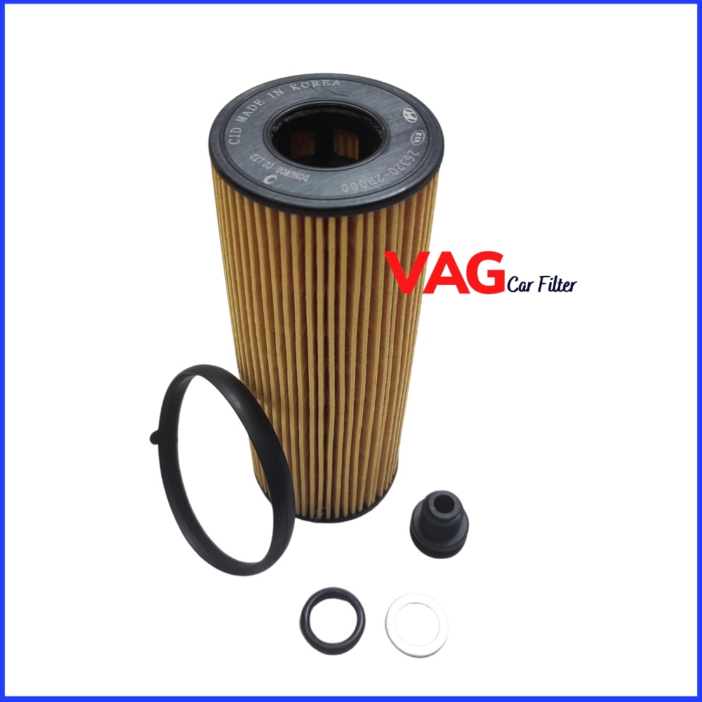 Lọc dầu máy Hyundai Santafe, Tucson, Kia carnival, Sorento 2.2 2021-  Lọc dài mã 26320 - 2R000