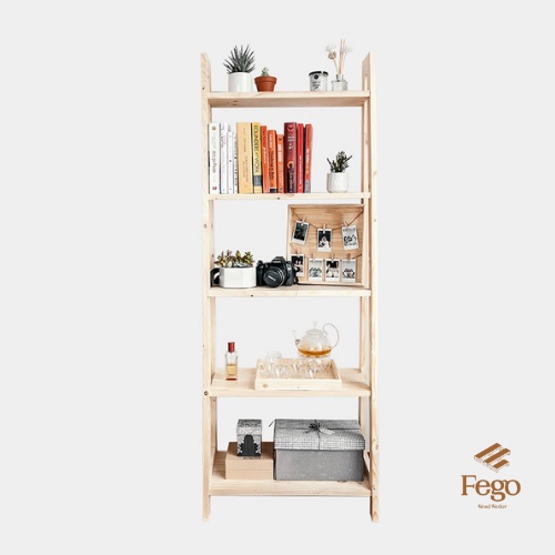 [Freeship HN] Giá sách gỗ thông Decor Fego|Kệ đứng Harmon|Trang trí nhà cửa