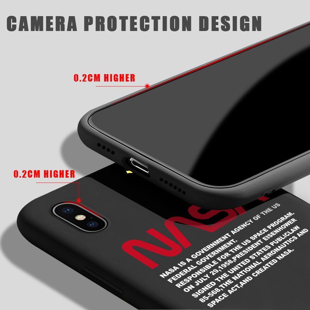 Samsung Galaxy S7 Edge S8 S9 Plus S9+ S8+  NASA America Space Black Back Cases Protective Soft Phone Case Full Cover Shockproof Casing Ốp lưng điện thoại Bao mềm In Hình cho