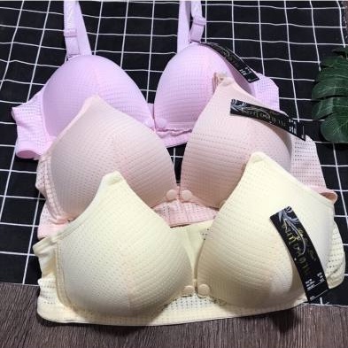 Combo 1 quần lót bầu cạp chéo và 1áo lót thông hơi dành cho bà bầu và sau sinh, có cúc mở cho bé ti, cotton mềm đẹp