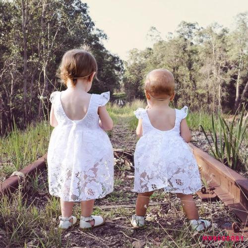 Áo liền quần kiểu đầm phối ren xinh xắn cho bé gái