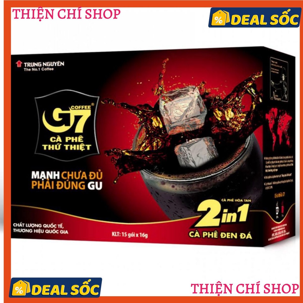 Sản phẩm Cà Phê G7 2in1 Hộp 15 gói ( Đen đá)