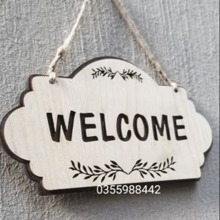 [ Siêu Giảm Giá] bảng gỗ Welcome trang trí