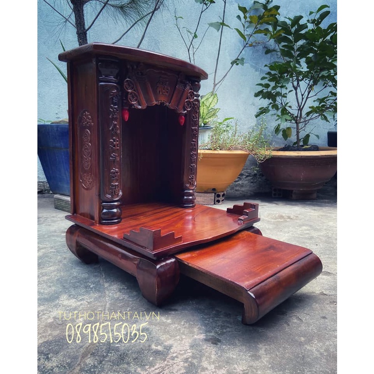 Bàn thờ thần tài gỗ Tràm 48 x 68cm