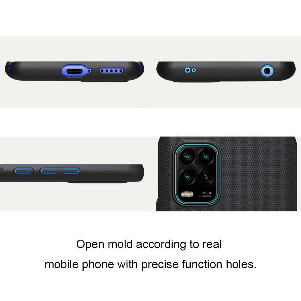 Xiaomi Mi 10 Lite mi10lite Mi 10 Youth mi10youth-Ốp lưng Nillkin nhựa cứng lưng sần chống bám bụi bẩn, mồ hôi và vân tay