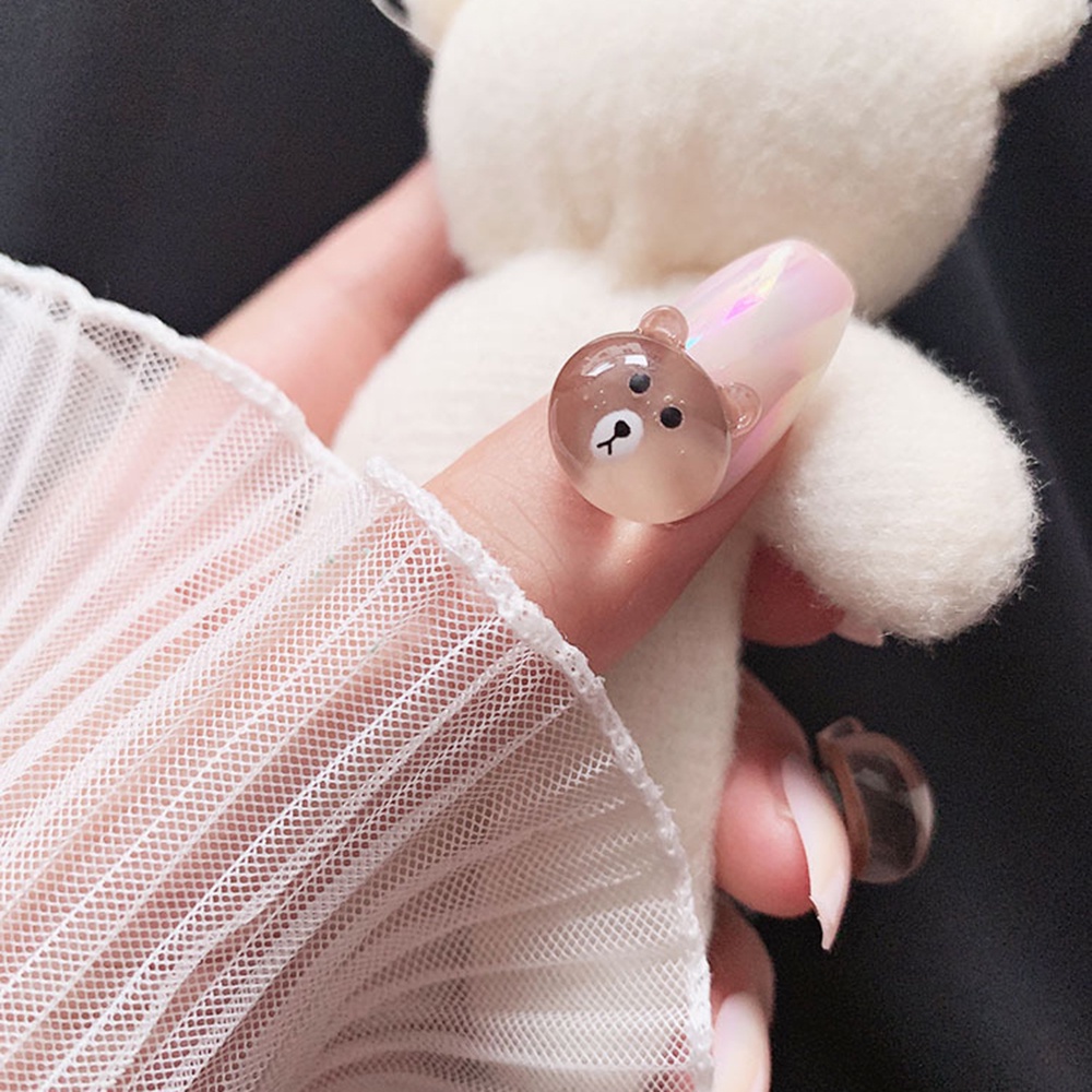 [Hàng mới về] Bộ 5 / 10 phụ kiện trang trí móng nghệ thuật hình chú gấu 3d độc đáo